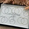 Pendientes de Aro Lisos Minimalistas de Textura Metálica Estilo Coreano para Uso Diario, Pendientes de Aro Metálicos Básicos Versátiles