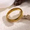 Anillo Popular de Moda Europea y Americana de Acero de Titanio Escarchado para Mujer Anillo Popular Simple Liso Anillo de Pareja Venta al por Mayor de Joyería de Mano Transfronteriza