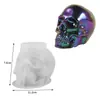Molde de Silicone para Gesso Resina Cristal com Superfície Espelhada Grande, Médio e Pequeno Ornamento de Caveira de Halloween