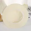 Actividades para Padres e Hijos Sombrero de Paja DIY Sombrero de Paja con Pintura Creativa Sombrero de Copa Blanco Sombrero de Paja de Protección Solar de Alta Venta Sombrero de Color Puro