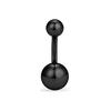 Set de 9 Piezas de Acero Inoxidable para Ombligo Transfronterizo Negro Bolas Básicas de Arcilla Suave Bola Esmerilada Garra Cuatro Redondo Circonita Joyería para Piercing
