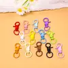 Acessórios de jóias DIY: fivela de cachorro colorida com argola de fecho, gancho de fecho, chaveiro de metal pintado, materiais para pingente de bolsa