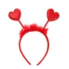Faixa de cabelo nova vermelha de amor transfronteiriça acessórios de cabelo faixa de cabeça de amor tridimensional cocar acessórios de cabelo Dia dos Namorados atacado