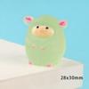 Boneca Pig Luminosa DIY Enfeites de Cola de Creme Pingente Chaveiro Brinquedo Caixa Surpresa Acessórios de Resina
