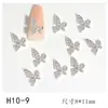 Nova Arte de Unhas Tendência Borboleta Acessórios Dourados Luxo Leve Tridimensional Versátil Laço Metal Folha de Ouro Decoração de Unhas