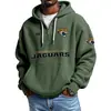 Roupas Masculinas Novas Transfronteiriças Amazon Mais Vendidas Zíper com Múltiplos Bolsos Novo Moletom Tendência de Comércio Exterior Moletom Série NFL