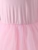 Amazon Primavera e Outono Novo Vestido de Princesa Bolo de Manga Comprida e Gola Redonda para Meninas Fofo Cor Sólida Vestido de Malha Spliced