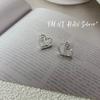 Onihan Aretes de Plata Esterlina S925 para Mujer Estilo Coreano Amor Hueco Moda Aretes de Plata Explosiones en Vivo de Tiktok