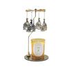 Set de Velas Navideñas con Aroma a Oro y Disco Delgado en Stock del Fabricante con Candelabro de Linterna Giratoria, Regalo Festivo para el Hogar