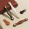 Manijas de Cuero al por Mayor, Manijas Anticolisión para Puertas de Gabinete, Manijas de Cuero para Cajones, Manijas de Gabinete de un Solo Agujero, Manijas Creativas