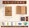 Álbum de Memórias Dobrável Estilo Sanfona DIY Vintage Em Branco Empilhável Grande Álbum de Fotos de Viagem Livro de Registro Cartão Preto Feito à Mão