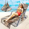 Fornecimento Exclusivo Transfronteiriço de Capas para Cadeiras de Praia de Microfibra, Série Oceano com Impressão Digital 3D, A partir de Uma Peça