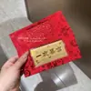 Ouro Puro 999 Envelope Vermelho Zodíaco Colorido Desenho Animado Moeda de Ouro Comemorativa Princesa Por Favor Fique Rico e Abra a Porta Moeda de Ouro Vermelha Presente Atacado