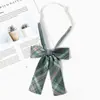 Corbata Verde Rayas Perezosas Estilo Japonés Libre Estilo Preppy Accesorios de Camisa Corbata de Mano Uniforme de Soltero Corbata jk para Mujer