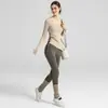 Roupa de Yoga Primavera/Verão 2026 com Bojos, Afina a Cintura, Emagrecimento, Corrida, Fitness, Top de Treino para Pilates de Manga Longa