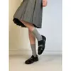 Versão em Pele de Ovelha~Sapatos Mary Jane Retrô Esportivos de Bico Quadrado para Mulheres, Sapatilhas Versáteis de Solado Grosso, Sapatos Baixos Casuais