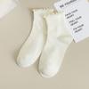 Calcetines de Verano Nuevos con Volantes para Mujer Jk Calcetines a Media Pantorrilla Encaje Dulce Estilo Japonés Calcetines Sin Costuras Calcetines de Maternidad