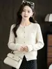 Cárdigan de punto de terciopelo Andy de dos piezas para mujer, nuevo top elegante de otoño e invierno con logo de poni, chaqueta suéter de moda trenzada