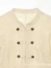 Comercio exterior transfronterizo ropa de mujer, nueva moda francesa de otoño abrigo largo de manga larga con cuello alto y encaje con decoración de hebilla de nudo 5063803