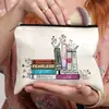 Nueva Bolsa de Maquillaje Impermeable de Lino de Amazon Más Vendida Bolsa de Cosméticos para Maestra Bolso de Mano Neceser Bolsa de Almacenamiento Bolsa Pequeña de Tela