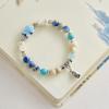 Joyería de cerámica de Jingdezhen, estilo étnico, arco mixto, pulsera de un solo círculo, nueva pulsera para estudiantes, venta al por mayor, oferta a bajo precio.