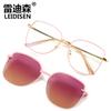 Nuevas gafas de sol ojo de gato para hombre y mujer gafas dos en uno gafas de sol polarizadas miopía imán gafas montura 7004