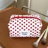 Nova Bolsa Simples Acolchoada de Bolinhas para Batom de Mão Bolsa de Cosméticos Bolsa Pequena de Armazenamento Porta-Moedas Mini Bolsa de Mão Portátil
