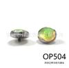 F136 Titanio Borde Ondulado Gelatina Aobao Clavo de Oreja Uña de Labio Aurora Aleación de Titanio G23 Joyería para Perforación Corporal Clavo de Hueso de Oreja