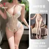 Pensamientos Nocturnos Lencería Sexy Calada Transparente Encaje Bodysuit de Apertura en la Entrepierna Sin Quitarse Uniforme de Tirantes 9609