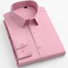 Camisa de Negocios para Hombre Primavera y Otoño Modal Ligera Negocios Sentido Avanzado Vestido Camisa Blanca Profesional Transpirable Camisa de Seda de Hielo