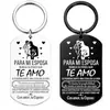 Chaveiro de aço inoxidável "Te amo" espanhol mais vendido internacionalmente, pingente para casal, presente de Dia dos Namorados, atacado