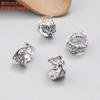 Cuentas de barril en forma de XI de plata esterlina S925, espaciador de monedas, anillo para correr, accesorios vintage desgastados, joyería hecha a mano con cuentas
