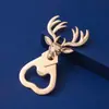 Nuevo Artículo de Venta Caliente Transfronterizo Abrebotellas Navideño de Metal Dorado Regalo de Navidad Regalo de Fiesta Suministros para Cocina Bar