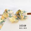 Fita de tecido estampado estilo pastoral com rosas, acessórios para cabelo feitos à mão, material faça você mesmo, laço caseiro, acessórios para grampos de cabelo