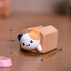 Animales codiciosos micro paisaje diy bonsái pequeños adornos cartón gato y perro lindos animales de resina accesorios de jardinería