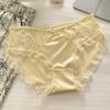Puro Desejo & Texted Renda Underwear Mulheres respirável cintura baixa puro algodão Crotch Bandage Translúcido Menina Estilo Briefs Fun
