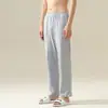 Pantalón Individual Pantalón de Pijama para Hombre Algodón Puro Simple Holgado Casual Verano Delgado Pantalones de Casa para Hombre Pantalones Vestibles para Exterior