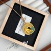 Nuevo Colgante de Estanque de Loto con Luna y Esmalte Dorado Antiguo Oro Arena Estilo Nacional Hueco Tejido Hilo de Oro Cuerda Tejida de Loto Collar