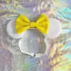 Acessórios de cabelo novos com laço de lantejoulas para crianças, tiara decorativa para parque de diversões, faixa de cabelo elástica ajustável de nylon