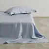 Juego de Cuatro Piezas de Lyocell Tencel 60S Verano Color Sólido Seda de Hielo Agradable al Tacto Sábana para Dormir Funda de Edredón Sábana Ajustable Pieza Única