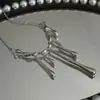 Collar de Lava Gota de Agua para Mujer, Cadena de Suéter Hip-Hop Minimalista Trendy Ins de Lujo Ligero de Verano, Accesorio de Chica Popular con Joyería de Alta Gama
