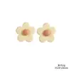Flor de Cinco Pétalos Redondeada Esmerilada de Resina Accesorios Pequeños para Manualidades DIY Pegamento de Crema Fundas de Teléfono, Imanes de Refrigerador y Materiales para Hebillas de Zapatos