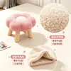 Taburete de Flor para Uso Doméstico, Taburete Bajo, Mesa de Centro Moderna para Sala de Estar, Sofá, Taburete Pequeño para Niños, Lindo Taburete para Cambiar Zapatos en la Entrada del Dormitorio