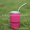 Nuevo Vaso Mini de Sublimación para Licores de 3 oz, Taza de Espresso, Vaso Multicolor de Acero Inoxidable de Doble Pared con Popote