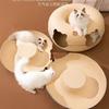 Nido de Gato de Fieltro Transpirable Casa para Gato de Cuatro Estaciones Agujero Perforado Cueva para Gato Cerrada con Cremallera Juguete Túnel para Gato Nido de Gato Donut