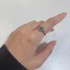 Anel de flor de nicho simples e rico, estilo nacional feminino, elegante, flor de cobre, ajustável, trançado, preto e vermelho, anel de dedo