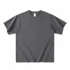 Camiseta Masculina e Feminina Algodão Pesado 380g Gola Pequena Manga Curta Vintage Solta Branca Camada Base Verão