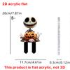 Lanterna de Abóbora de Halloween Transfronteiriça Casa Assombrada Esqueleto Acrílico Plano 2D Pátio Jardim Decoração de Casa Plug de Chão