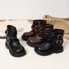 Botas estilo Martin para niña, nueva colección otoño 2026, botines elegantes y a la moda, botas de cuero retro estilo británico para niño/a de media pantorrilla