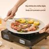 Outdoor Camping Fogo Indução Fogão Churrasco Placa Maifanite Churrasco Placa Redonda Churrasco Panela Fogão Grill Placa